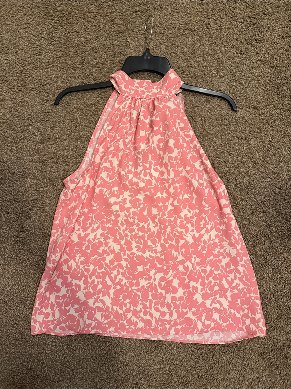 1. State Pink and Cream Floral Halter Camisole